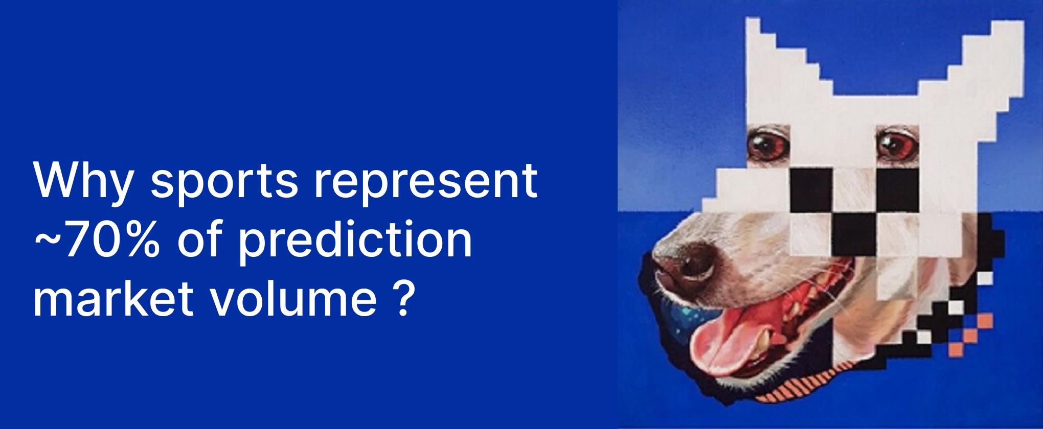 Why sports represent ~70% of prediction market volume ?